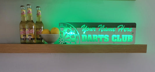 Peronalised Light up Sign - Darts Enthusiast